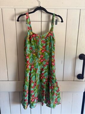 Matilda Jane Mint Floral Dress with Pink and Yellow Blooms